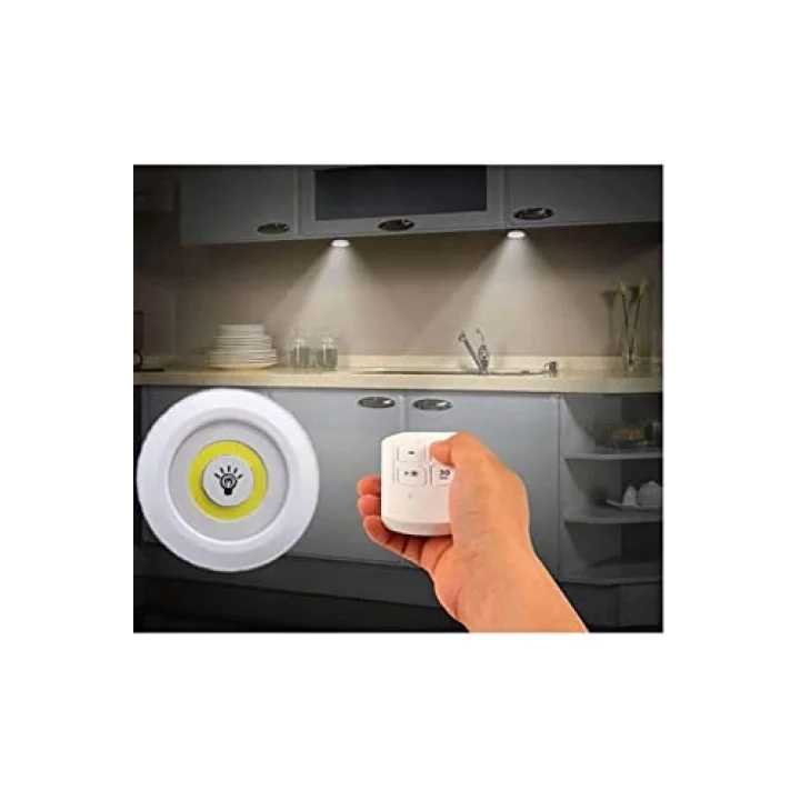 Uzaktan Kumandalı 3 Lü Spot Led Lamba Kablosuz Pilli Işıldak