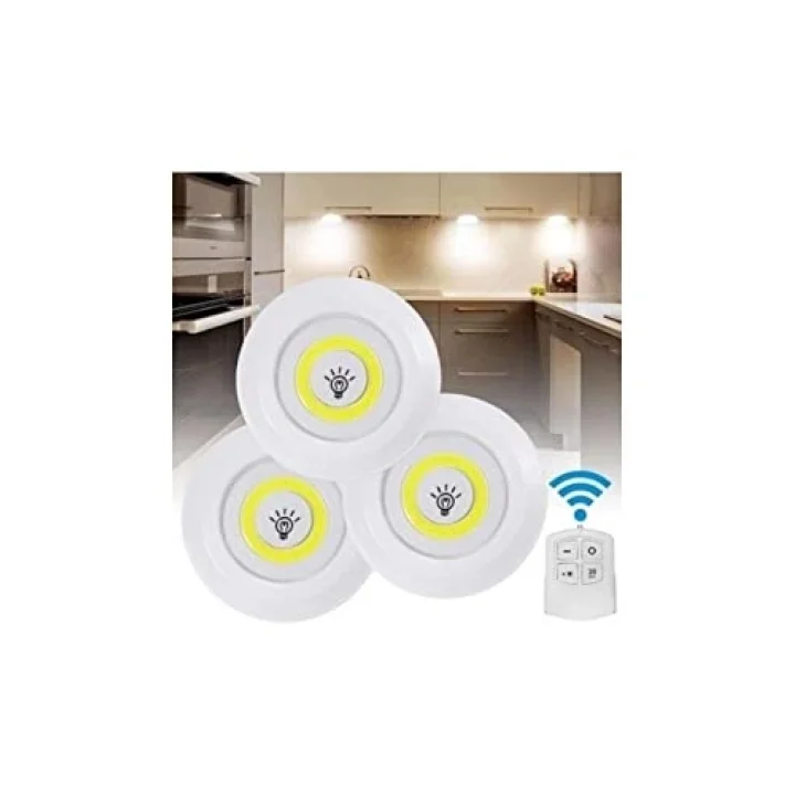 Uzaktan Kumandalı Kablosuz 3lü Led Spot Lambalar
