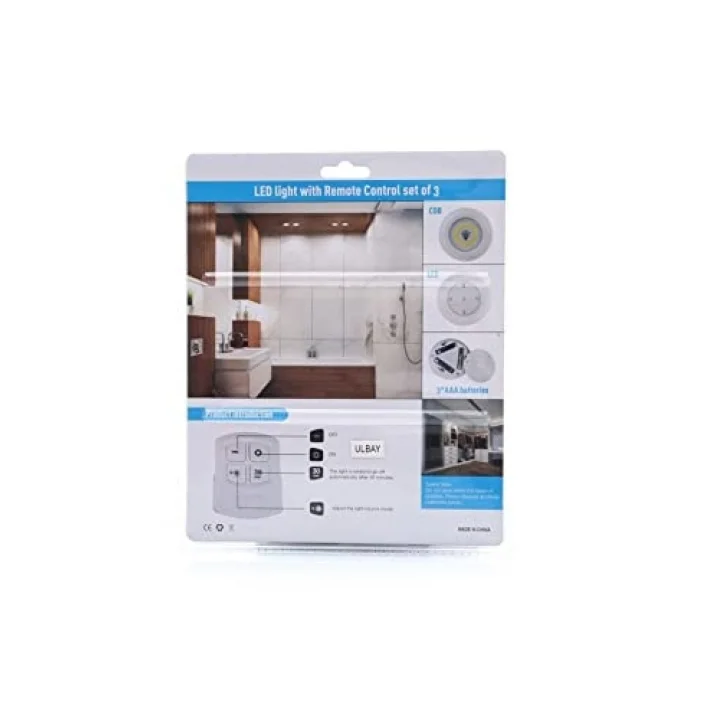 Uzaktan Kumandalı Kablosuz 3lü Led Spot Lambalar