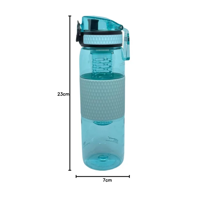 Uzspace 530ml Silikon Gövdeli Detoks Aparatlı Tritan Su Matarası