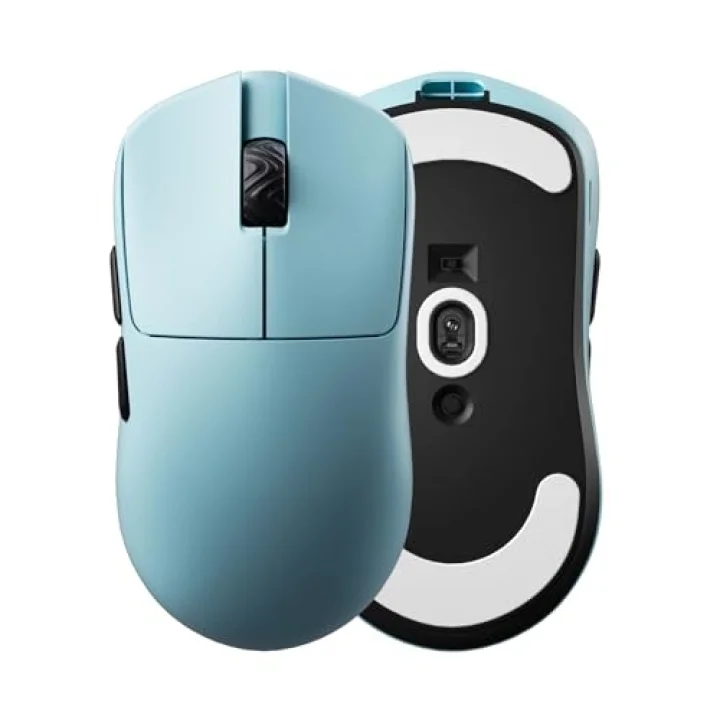 V6 8000 Hz Kablosuz Oyuncu Mouse PAW3950 Sensör Mavi