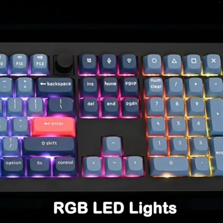 V6 Max RGB Full Size Mekanik Red Switch 2.4 GHz Kablosuz İngilizce Siyah Klavye