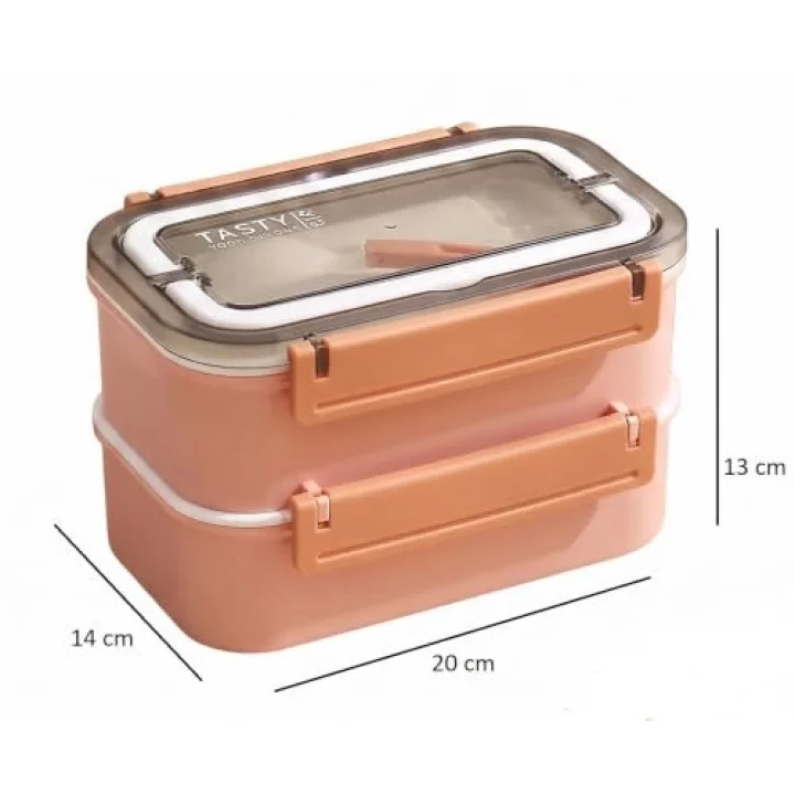 Vagonlife Çift Katmanlı Paslanmaz Çelik Beslenme Kabı-1600 ml Beslenme Kutusu (Mavi)