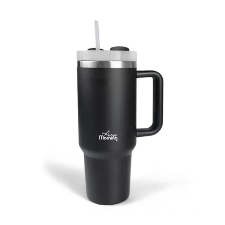 Vaha 1200 ml Üç Kademe Çevirmeli Kapaklı Çift Katman Çelik Termos Mug Siyah SI2440217
