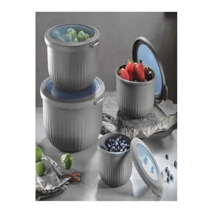 Vakumlu Saklama Kabı 4Lü Gri, GRİ