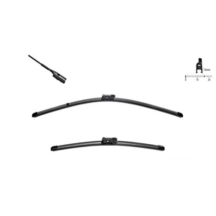 Valeo Das Original Set Silecek Seti Audi A5 Cabrio (2020 ve sonrası), Audi TT (2018 ve sonrası), Porsche Panamera (2020-2023) (600+520 MM) 119461