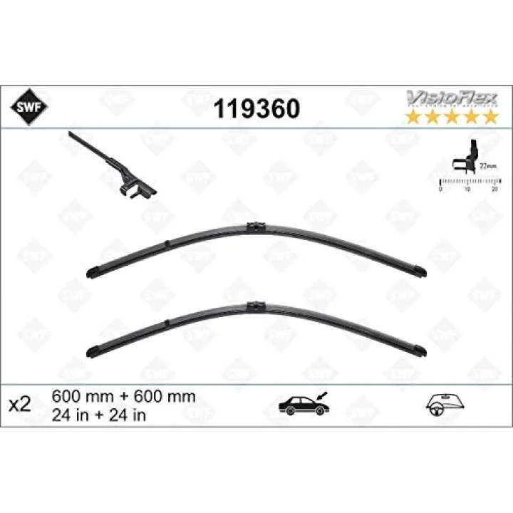 Valeo Das Original Set Silecek Seti Vw Transporter/Multivan (2011-2015) (600+600 MM) 119360