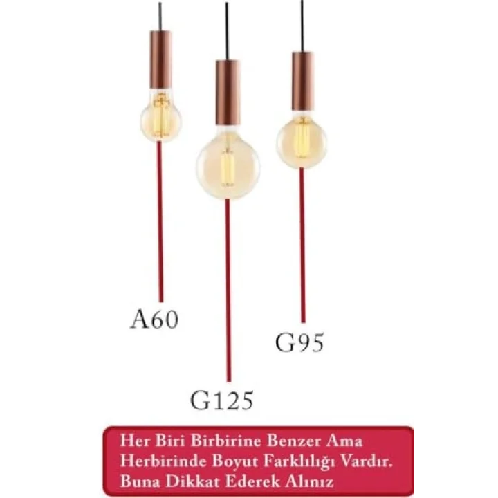 Value 6,5W (60W) A60 Dim Rustik Led Ampul E27 Sarı Işık - Işığı Kısılabilir Filamentli Lamba