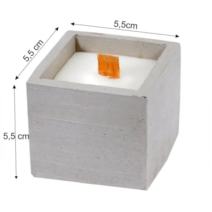 Vanilya Kokulu Mum Beton bardak Mum 80 Gr Karışık