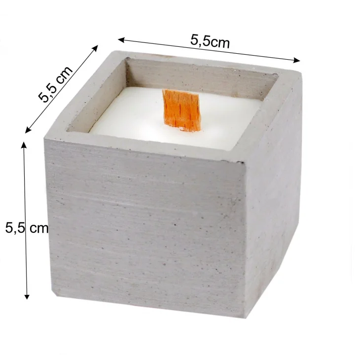 Vanilya Kokulu Mum Beton bardak Mum 80 Gr Karışık