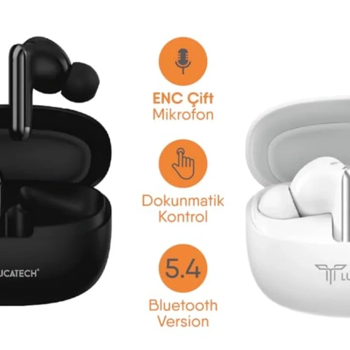 Venüs Bluetooth Kulaklık – ENC & ANC Teknolojili 5.4 (Beyaz)