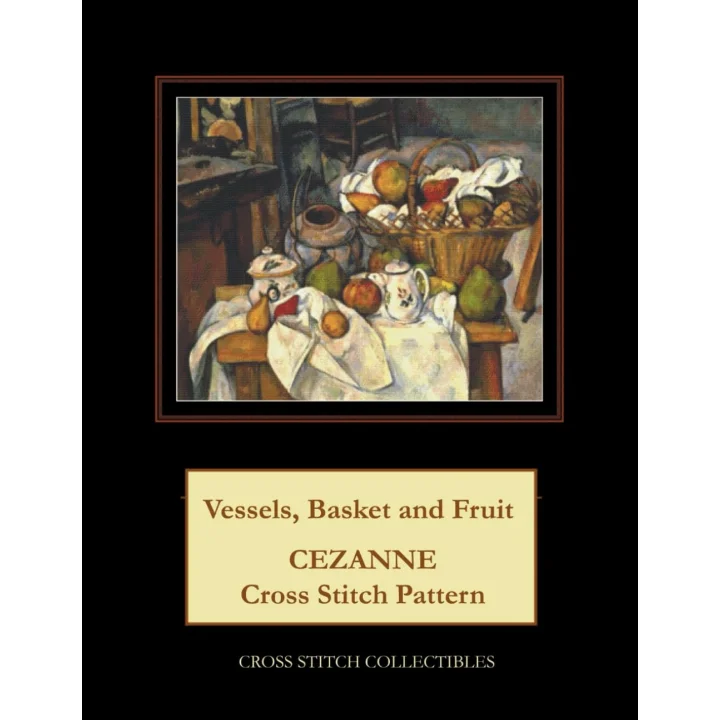 Vessels, Basket and Fruit: Cezanne Cross Stitch Pattern