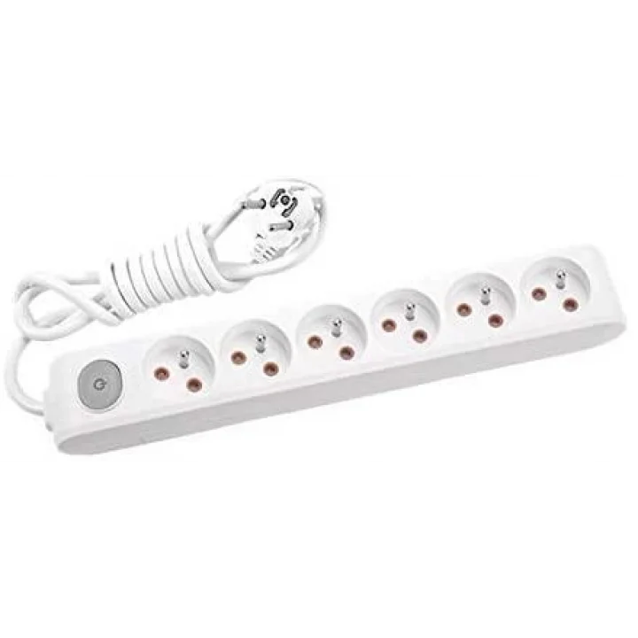 Mey İthalat® Viko Multi-let Kablolu Grup Priz 6 lü 2 Metre