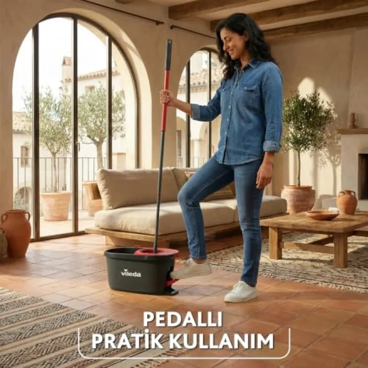 Vileda Turbo 2in1 Yeni Pedallı Temizlik Seti