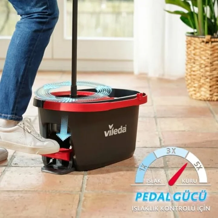 Vileda Turbo 2in1 Yeni Pedallı Temizlik Seti