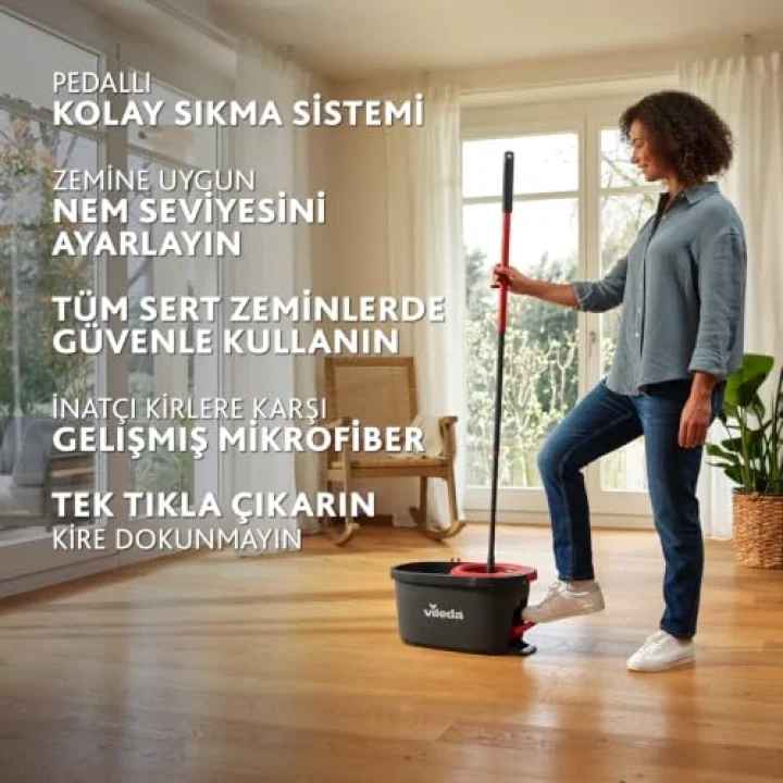 Vileda Turbo 2in1 Yeni Pedallı Temizlik Seti