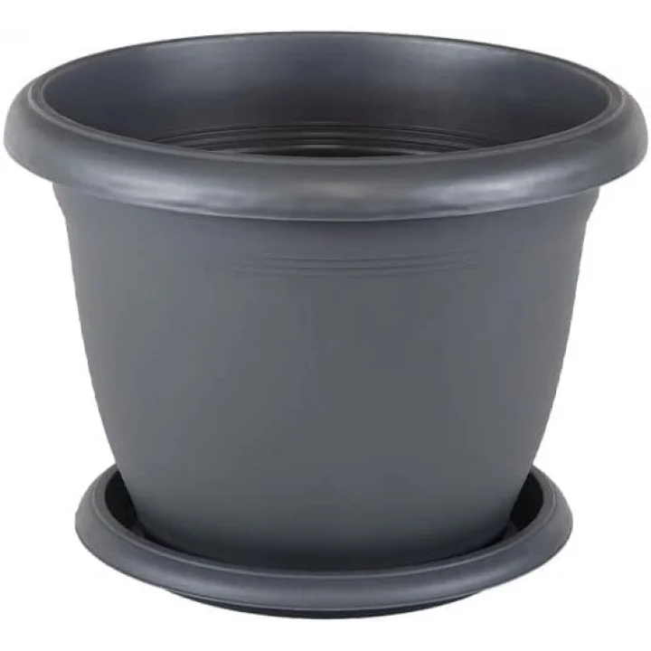 Villa Saksı Tabaklı No: 8 14 Litre, 36 Cm, Antrasit
