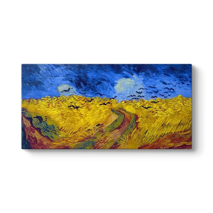 Vincent Van Gogh - Buğday Tarlası ve Kargalar Tablosu 60 x 30