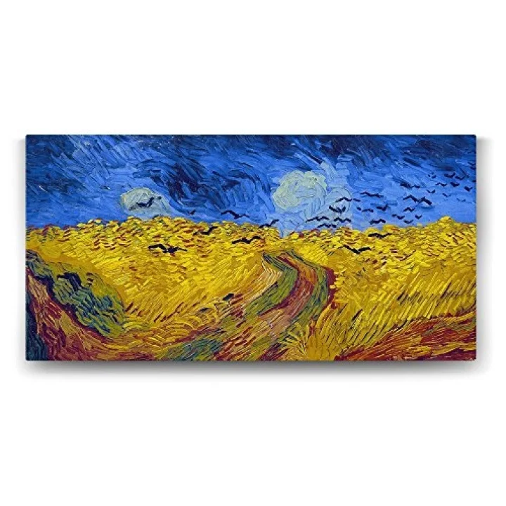 Vincent Van Gogh - Wheat Field Tablosu - 100x50cm