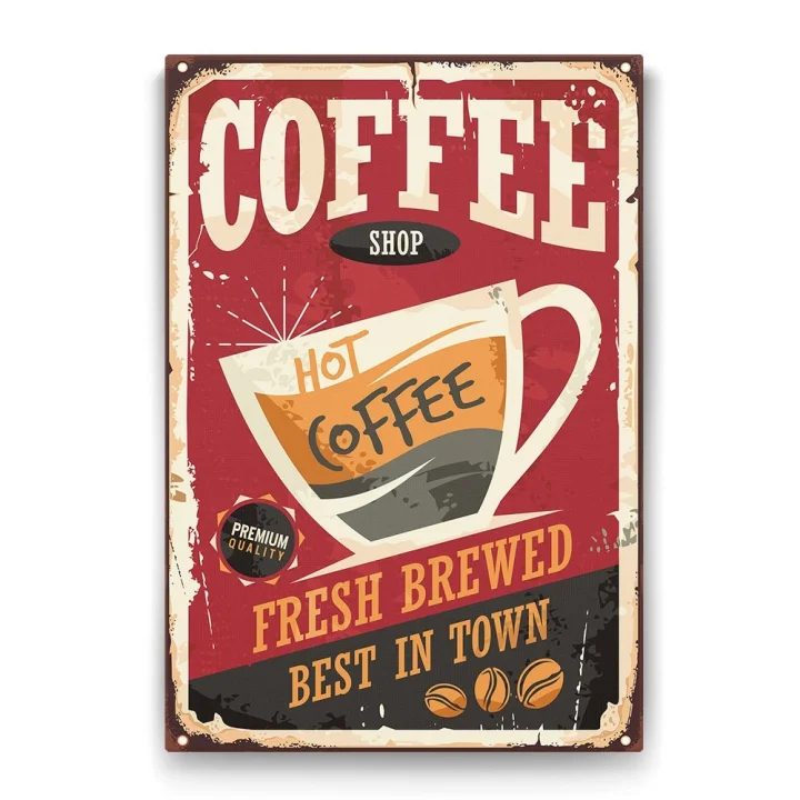 Vintage Kahve Posteri Tablosu - 70x100cm