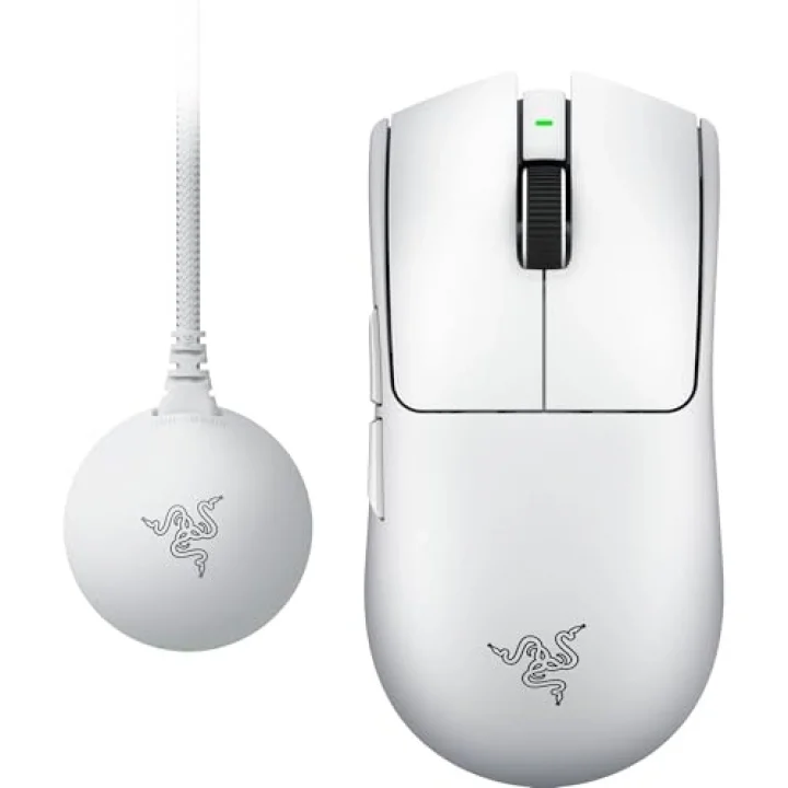 Viper V4 Pro - Kablosuz simetrik e-spor oyun faresi - Ultra hafif 50 g - HyperSpeed Gen-2, 8 KHze kadar yoklama hızı - Focus Pro 50K sensör - Optik kaydırma tekerleği - PC/Mac | Beyaz