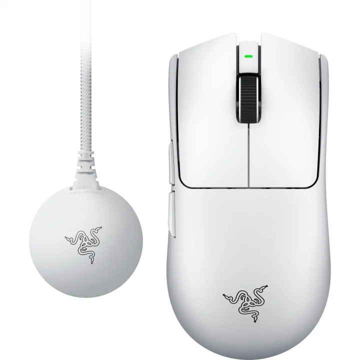 Viper V4 Pro - Kablosuz simetrik e-spor oyun faresi - Ultra hafif 50 g - HyperSpeed Gen-2, 8 KHze kadar yoklama hızı - Focus Pro 50K sensör - Optik kaydırma tekerleği - PC/Mac | Beyaz