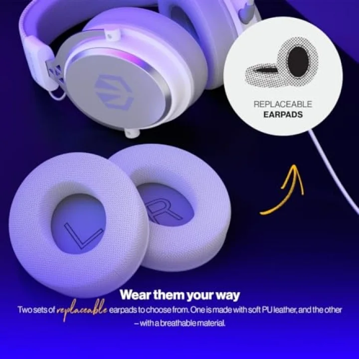 Viro Plus USB 7.1 Surround Gaming Kulaklık Beyaz Onyx White EY1A005