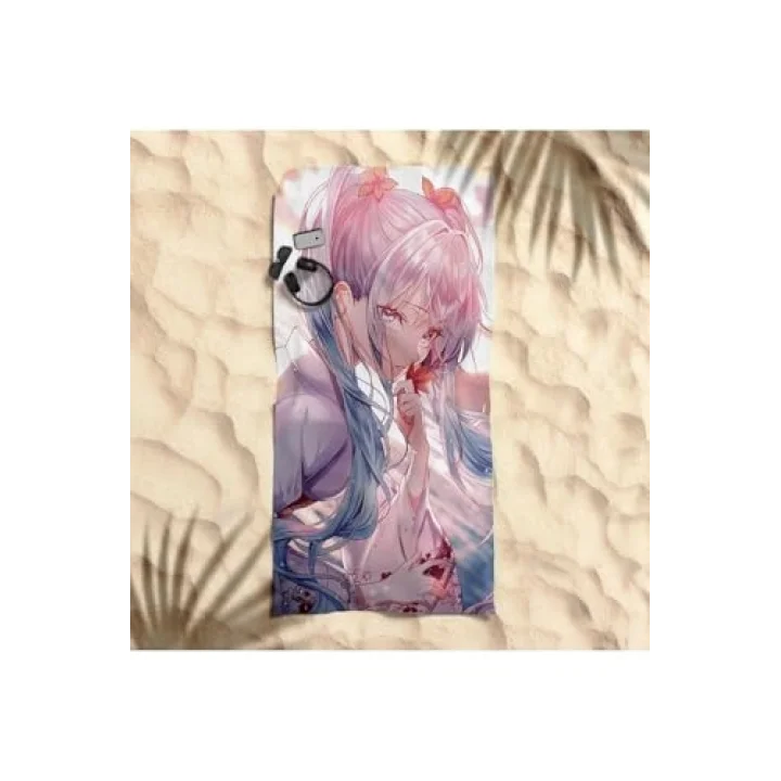 Vita Desing Anime Baskılı Pilaj Havlusu renkli 70 x 140