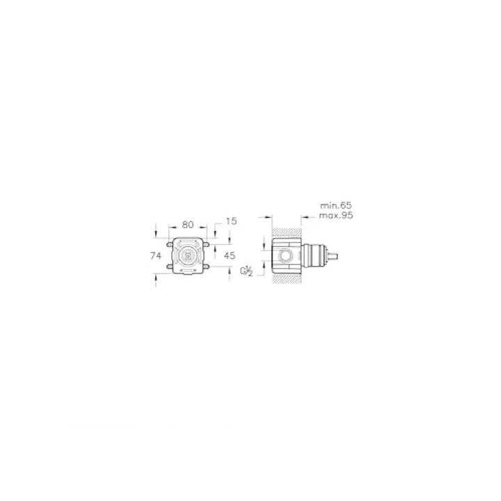 VitrA A42213 Ankastre Duş Bataryası, Sıva Altı Grubu - 18.1 x 10.9 x 7.2 cm