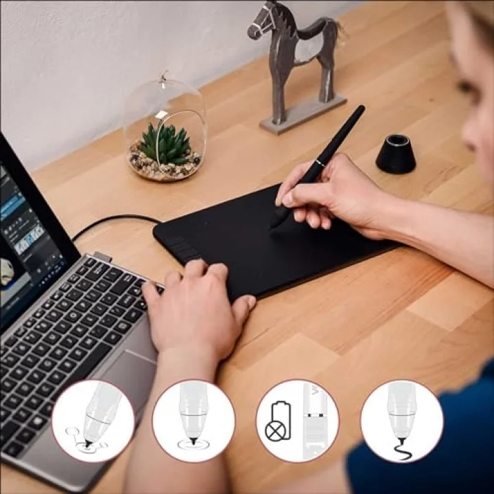 VK640 6x4 6 Kısayol Tuşlu Grafik Tablet+Kalem