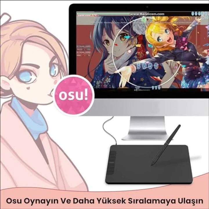 VK640 6x4 6 Kısayol Tuşlu Grafik Tablet+Kalem