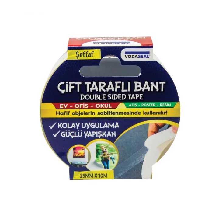 Mey İthalat® Vodaseal Çift Taraflı Filmik Bant 25 mm 10 Metre