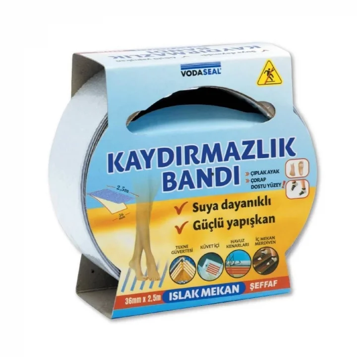 Mey İthalat® Vodaseal Islak Mekan Kaydırmazlık Bandı 36 mm 2,5 Metre