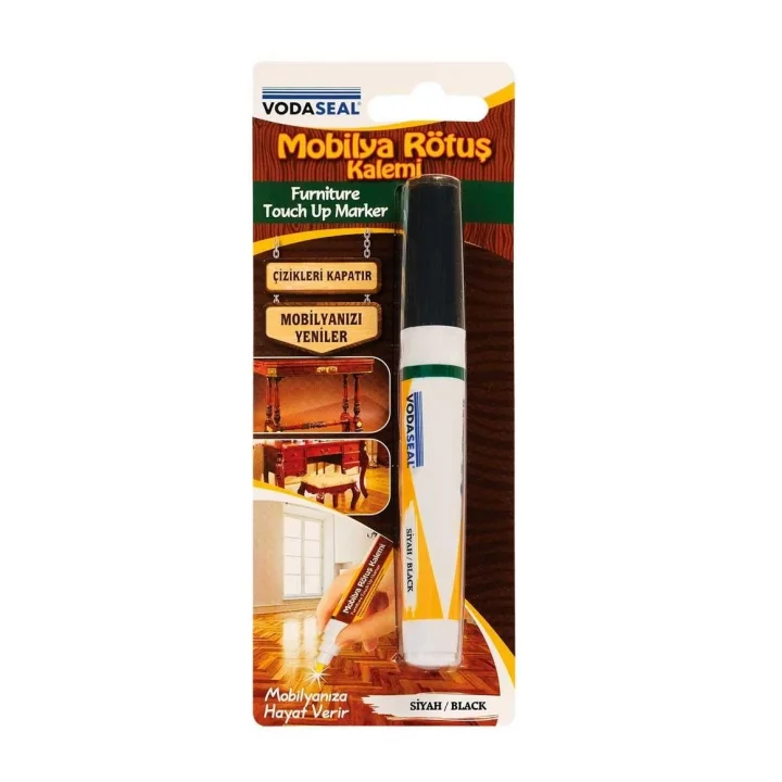 Mey İthalat® Vodaseal Mobilya Rötuş Kalemi Tekli Siyah