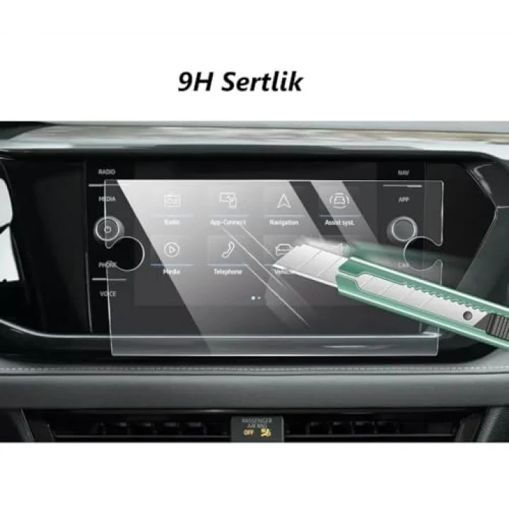 Volkswagen Taigo Multimedya 8 İnç İle Uyumlu Mat Ekran Koruyucu 9H Nano