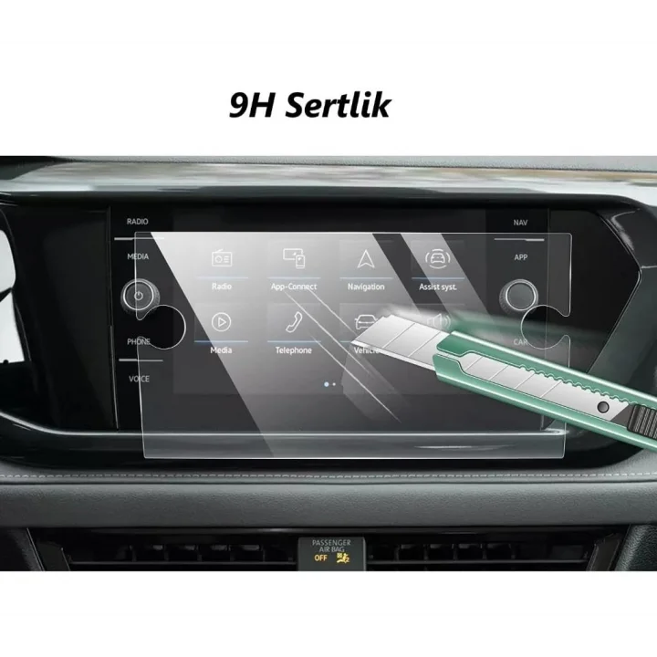 Volkswagen Taigo Multimedya 8 İnç İle Uyumlu Mat Ekran Koruyucu 9H Nano