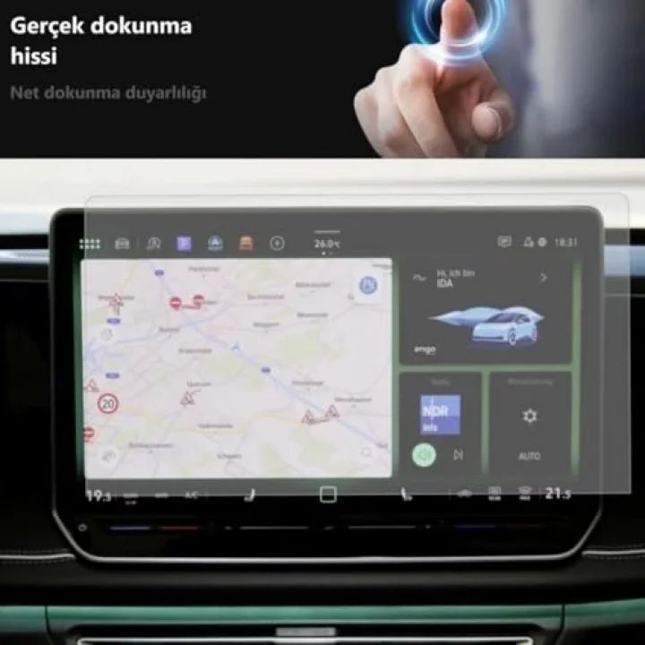 Vw Golf 8 Multimedya 10.3 İnç İle Uyumlu Mat Ekran Koruyucu