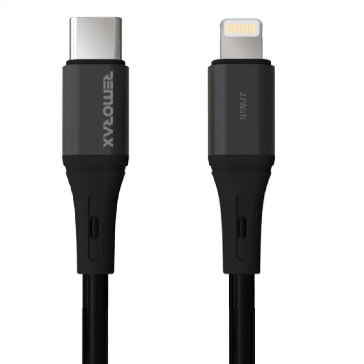 Wahoo Type C-Lightning 27Watt PD Hızlı Şarj Kablosu, Siyah/Antrasit Metal (100 CM)