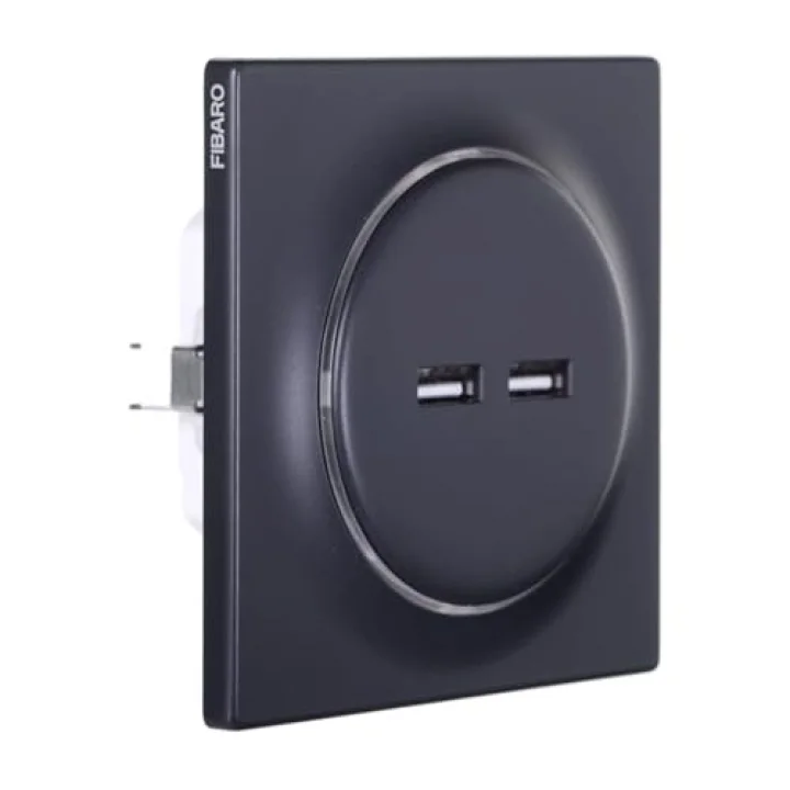 Walli N Ethernet Çıkışı/Yüksek Kaliteli Ethernet Çıkışı, 2xRJ45 Cat.6, Antrasit, FGWEEU-021-8