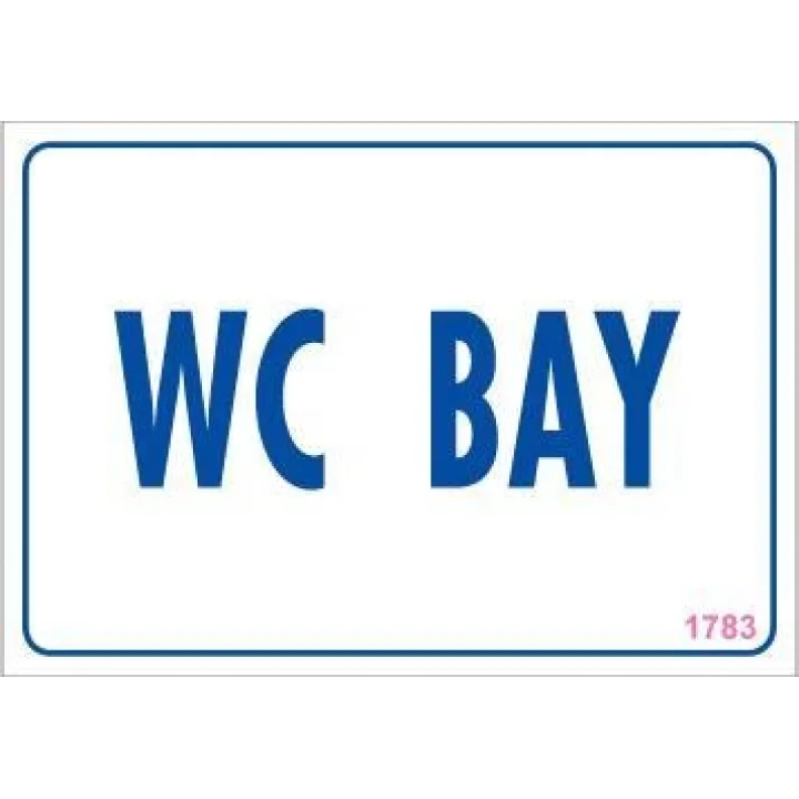 Mey İthalat® WC Uyarı Levhası 17,5x25 KOD:1783