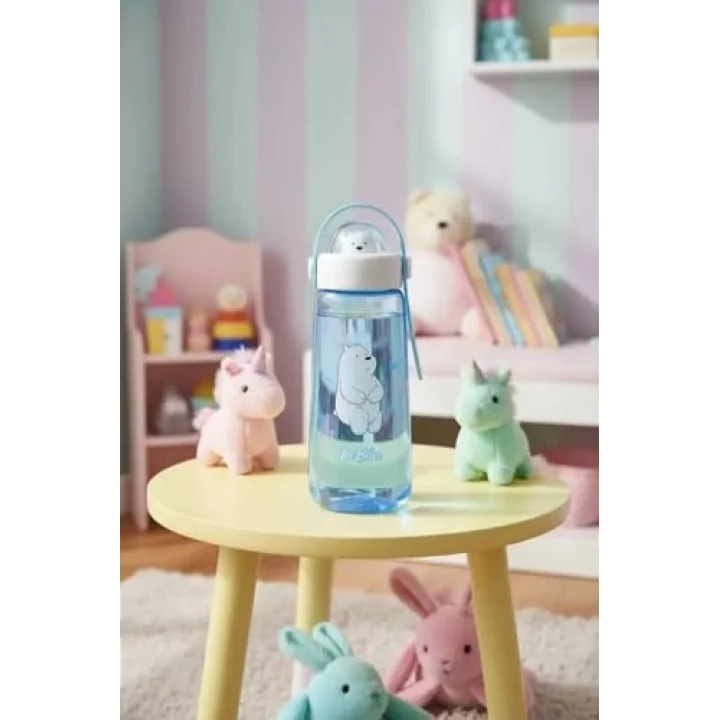 We Bare Bears Lisanslı Figürlü Plastik Şişe (600ml) - Kutup Ayısı