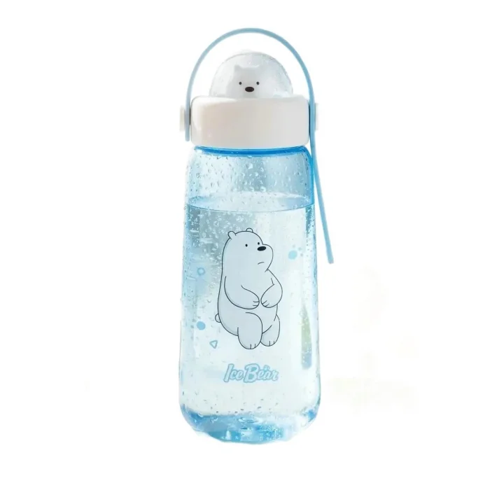 We Bare Bears Lisanslı Figürlü Plastik Şişe (600ml) - Kutup Ayısı