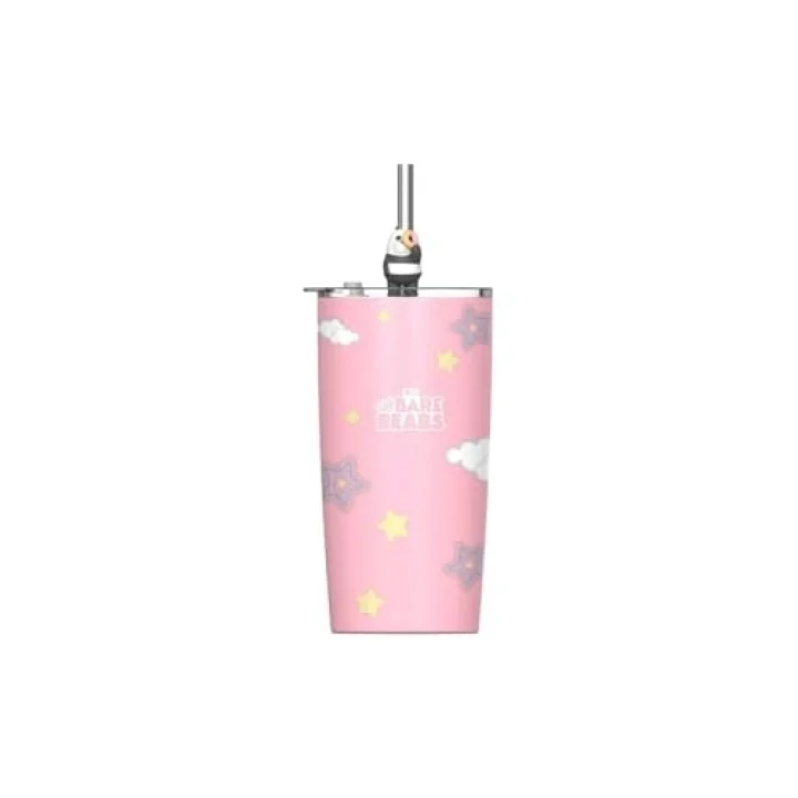 We Bare Bears Lisanslı Pipetli Termos (530Ml) - Panda