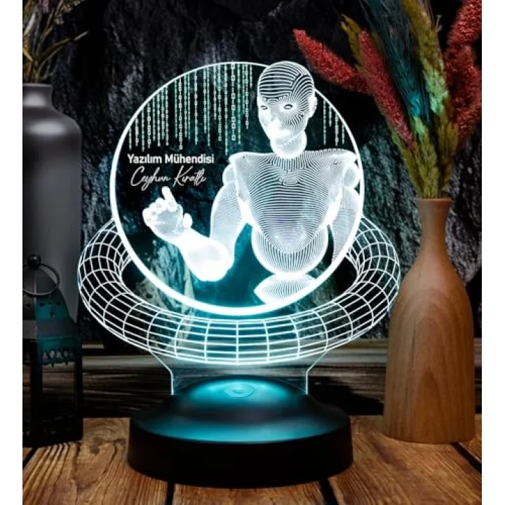 Web Tasarımcı hediyesi, Yazılımcı Hediyesi, Grafiker Hediyesi, Developer Hediyesi, 3D Led Lamba