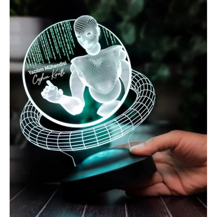 Web Tasarımcı hediyesi, Yazılımcı Hediyesi, Grafiker Hediyesi, Developer Hediyesi, 3D Led Lamba