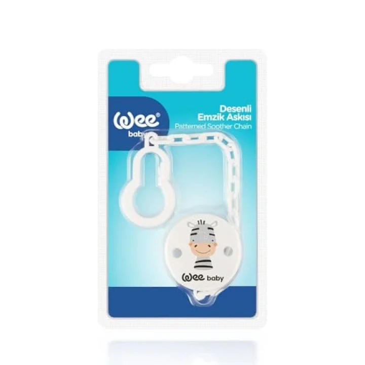 Wee Baby Desenli Emzik Askısı - GRİ ZEBRA