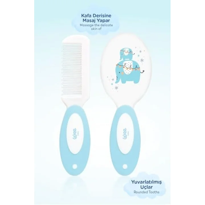 Wee Baby Fırça Tarak Seti - MAVİ