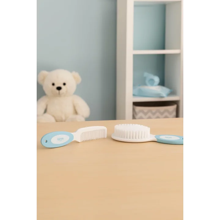 Wee Baby Fırça Tarak Seti - MAVİ