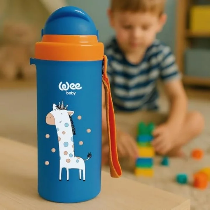Wee Baby Pipetli Bardak 300 ml - MAVİ