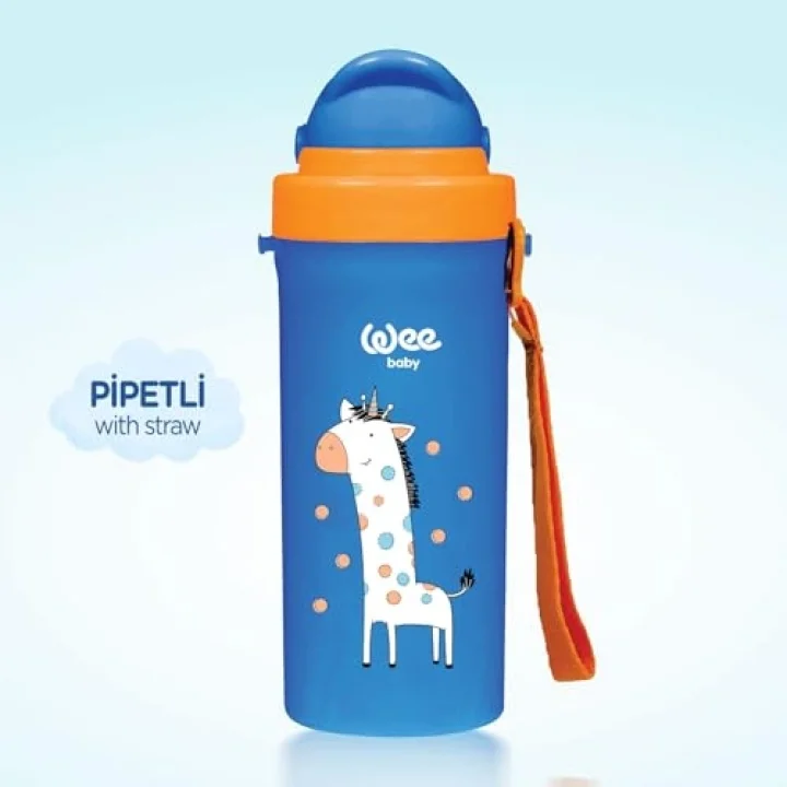 Wee Baby Pipetli Bardak 300 ml - MAVİ